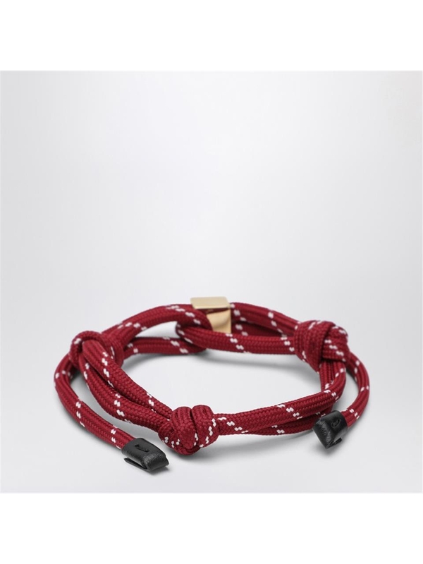 미우미우 SS25 Miu Miu Amaranth rope and nylon bracelet 5IB5383L74 Burgundy