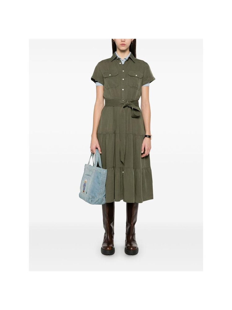 랄프 로렌 SS25 Dress Ralph Lauren 211959905001  OLIVE One Color