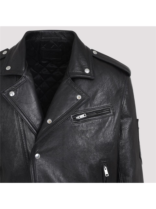 프라다 SS25 Prada Biker Jacket UPW523SOOO.11KD Black