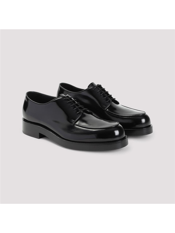 프라다 SS25 Prada Lace Up Shoes 2EA166FX000.055 Black