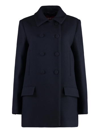 구찌 FW24 Double-breasted wool coat 804981Z7ABS_4440 blue