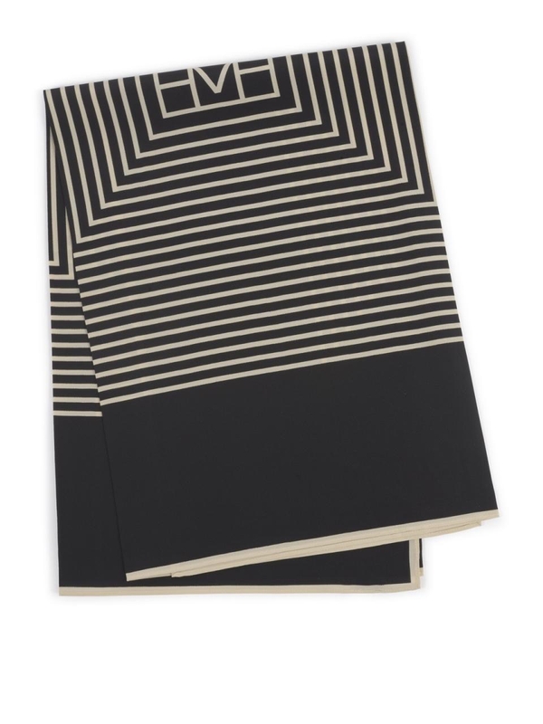 토템 SS25 TOTEME Scarfs 211853801902 BLACK MONOGRAM