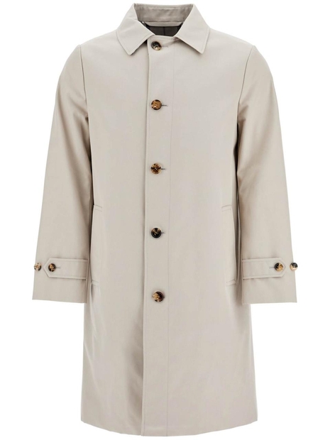 버버리 SS25 cotton blend car coat in mist 8104735 HERON