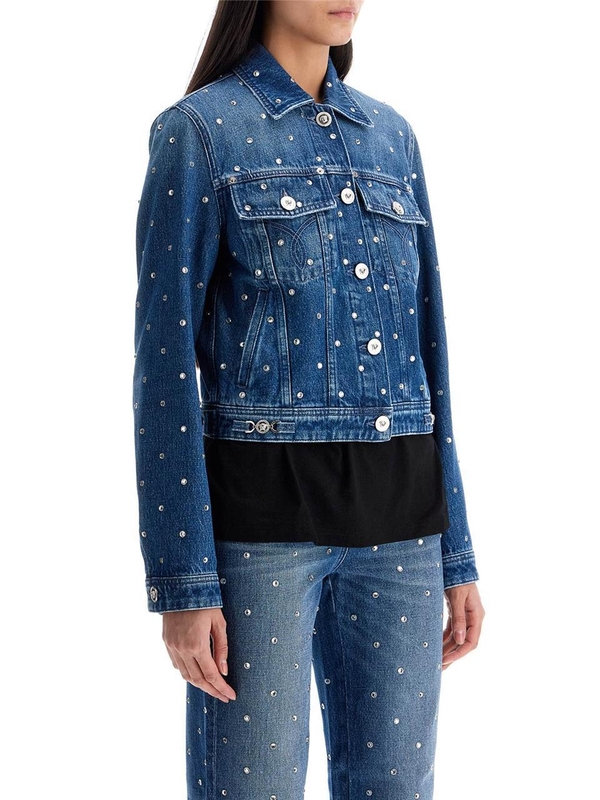 베르사체 SS25 starry sky denim jacket 1015521 1A13342 MEDIUM BLUE