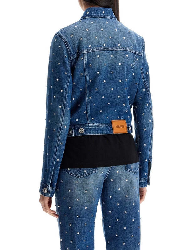 베르사체 SS25 starry sky denim jacket 1015521 1A13342 MEDIUM BLUE