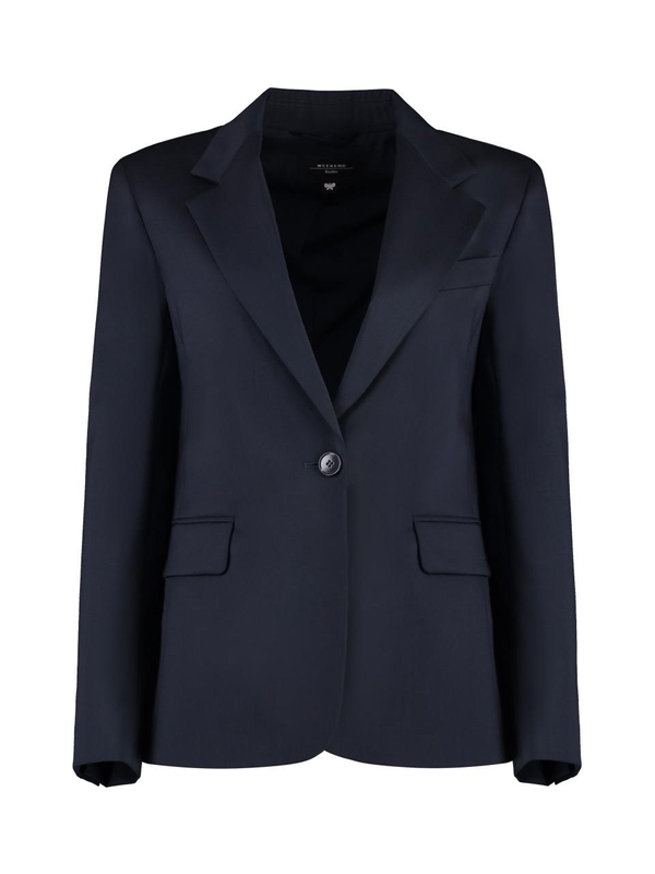 위켄드 막스마라 FW24 Lamine stretch virgin wool blazer LAMINE2425046051600_001 blue