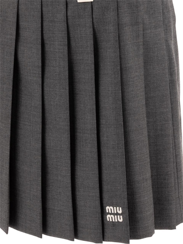 미우미우 SS25 Skirts MG234811RFF0480 Grey