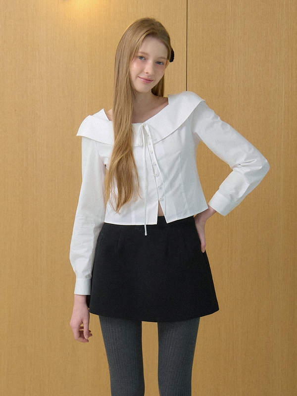 BASIC WOOL MINI SKIRT_BLACK