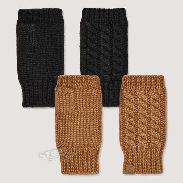 어그 여성 케이블 니트 핑거리스 글로브 장갑 2컬러 UGG WOMEN CABLE FINGERLESS GLOVE