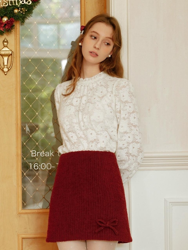 12/26 예약배송_Cest_Pearl lace collar long sleeve top