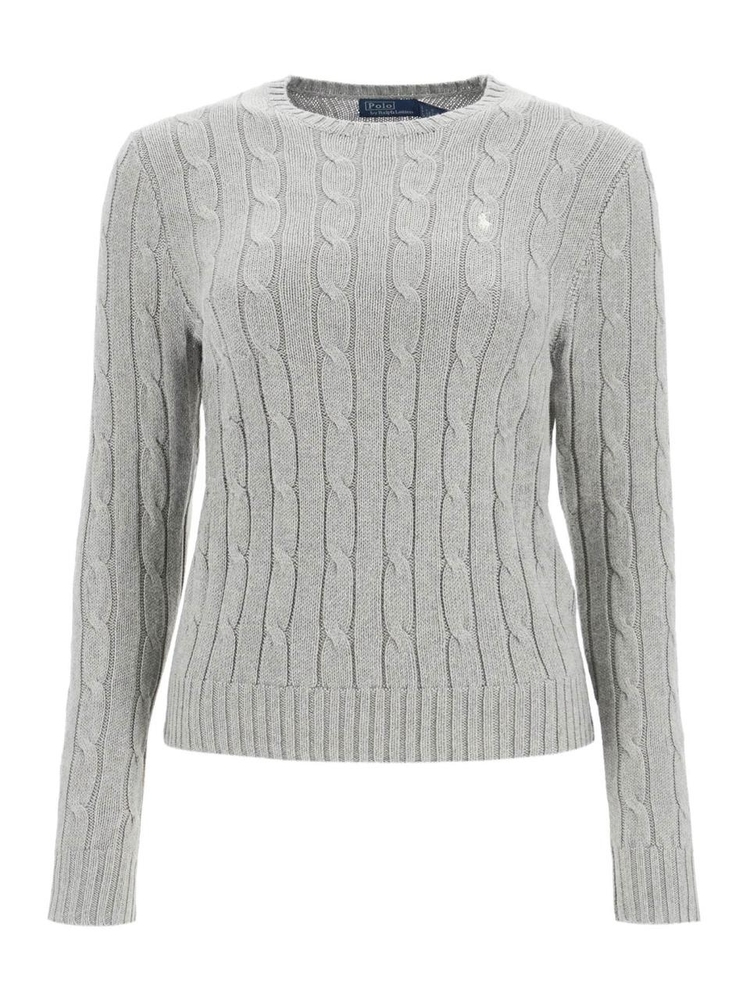 폴로 랄프로렌 SS25 cable knit cotton sweater 211943903001 FAWN GREY HEATHER