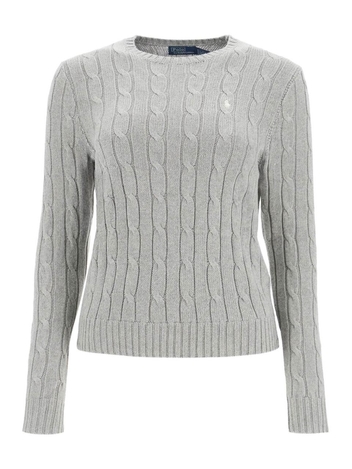 폴로 랄프로렌 SS25 cable knit cotton sweater 211943903001 FAWN GREY HEATHER