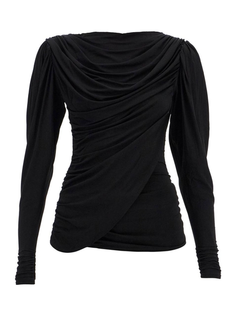 팔로마 울 FW24 drapped blessy top TD7802999 BLACK