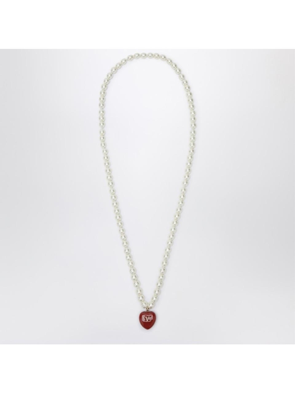 발렌티노 가라바니 SS25 Valentino Garavani Coeur Royal pearl necklace 6W2J0Y07LTD Metal