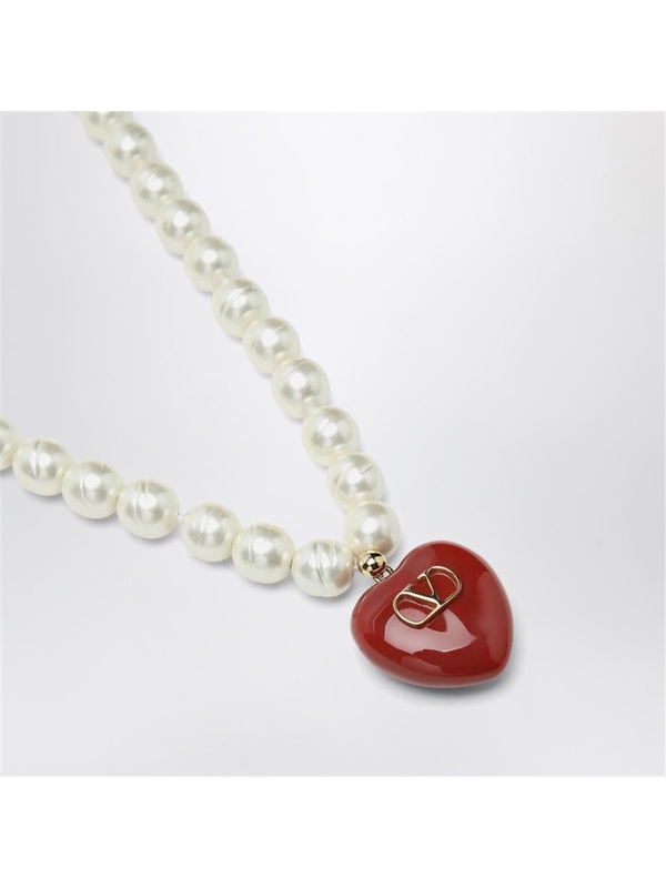 발렌티노 가라바니 SS25 Valentino Garavani Coeur Royal pearl necklace 6W2J0Y07LTD Metal