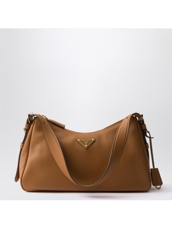 프라다 SS25 Prada Prada Aimee medium bag in Caramel leather 1BC229LVM2CYS Beige