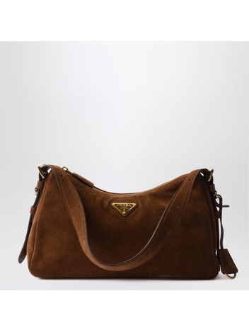 프라다 SS25 Prada Prada Aimee medium bag in Cocoa suede 1BC229LVM2C4S Brown