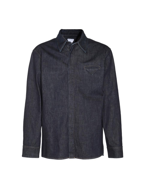 보테가베네타 SS25 Bottega Veneta Shirts Blue 813523V0W204245 Blue