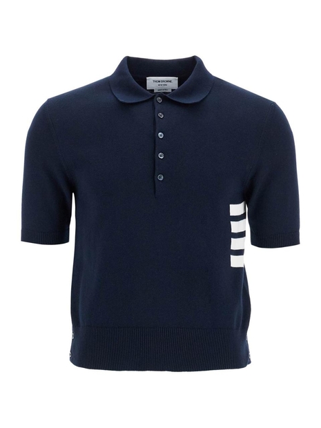 톰 브라운 SS25 4-bar knit polo shirt MKP135A Y3043 NAVY