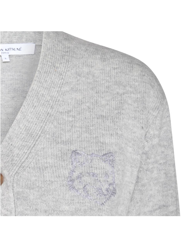 메종키츠네 FW24 MAISON KITSUNE Sweaters NW00510KT1112H120 LIGHT GREY MELANGE