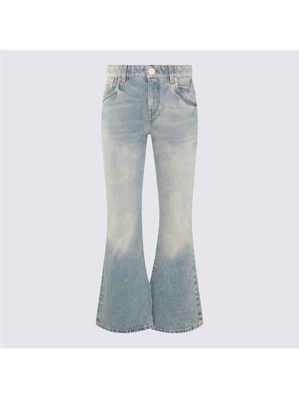 발망 SS24 Balmain Jeans CF1MJ120DE046FF BLEU JEAN