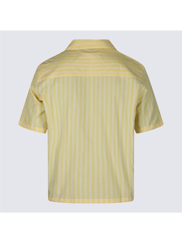 메종키츠네 SS24 MAISON KITSUNE Shirts MM00402WC2048S720 LIGHT YELLOW STRIPES