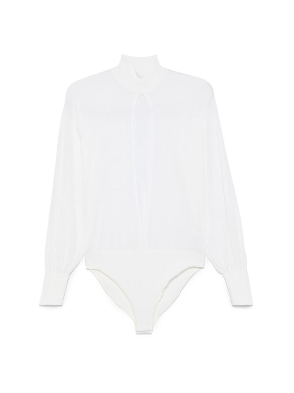 알라이아 SS25 Bodysuit Alaia AA9B0340M922A  054 WHITE