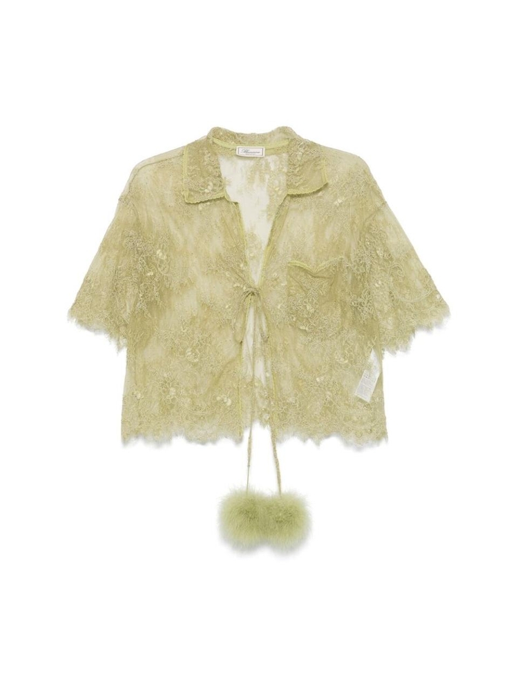 블루마린 SS25 Shirt Blumarine 2C341A  N0459 GREEN