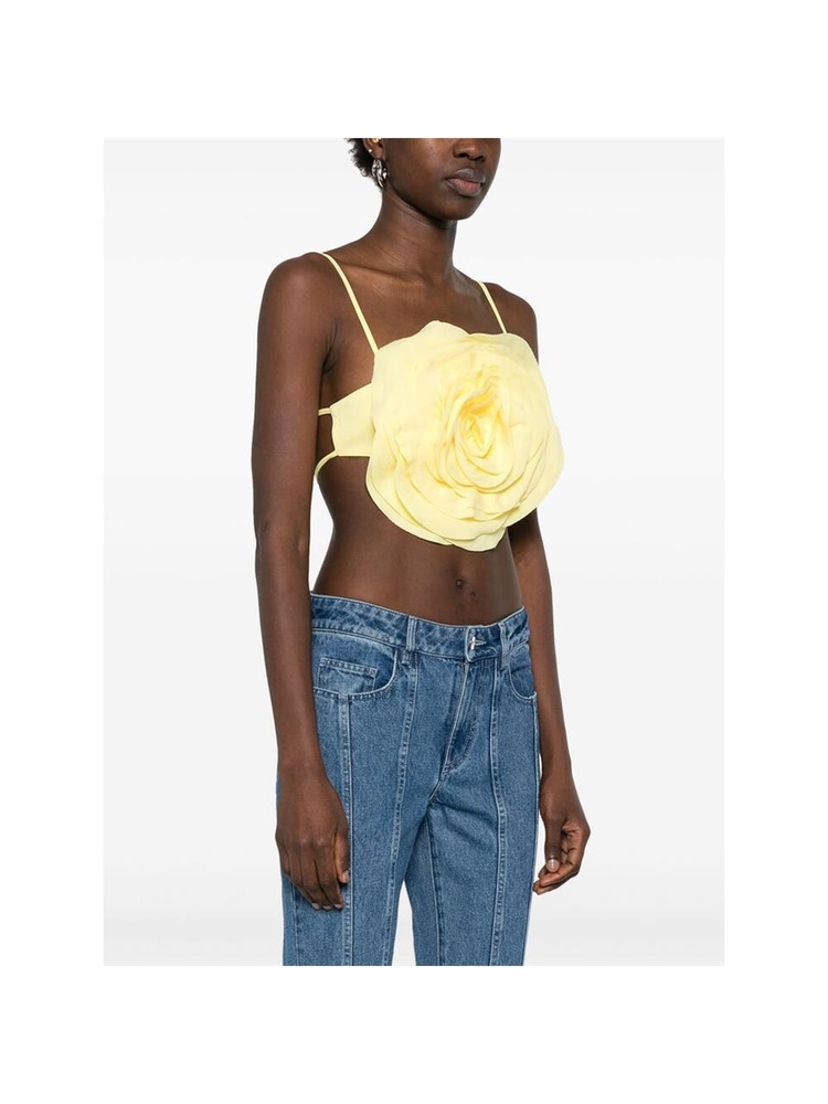 블루마린 SS25 Top Blumarine 2C360A  N0220 YELLOW