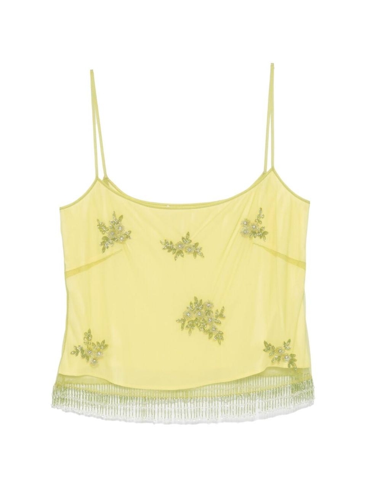 블루마린 SS25 Top Blumarine 2C346A  C4592 GREEN