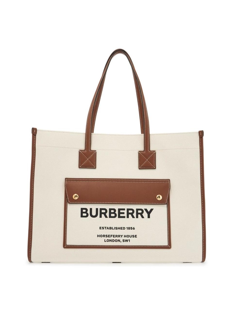 버버리 SS25 medium freya tote bag 8044129 NATURAL/TAN