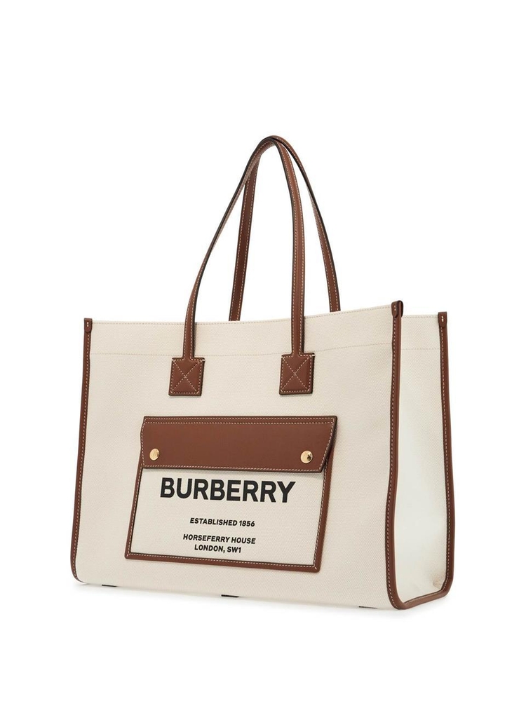 버버리 SS25 medium freya tote bag 8044129 NATURAL/TAN