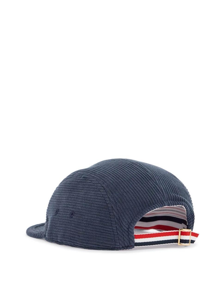 톰 브라운 SS25 velvet baseball cap with seven MHC364E E1251 NAVY