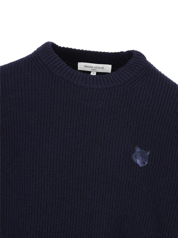 메종키츠네 FW24 MAISON KITSUNE Sweaters Blue LM00818KT1093P476 Blue