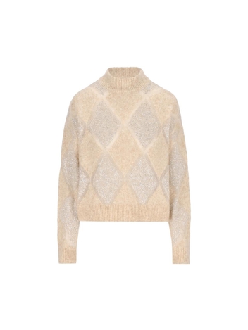 브루넬로쿠치넬리 FW24 Brunello Cucinelli Sweaters MCM518804CQK82 BEIGE+STRACCIATELLA+SEASHELL