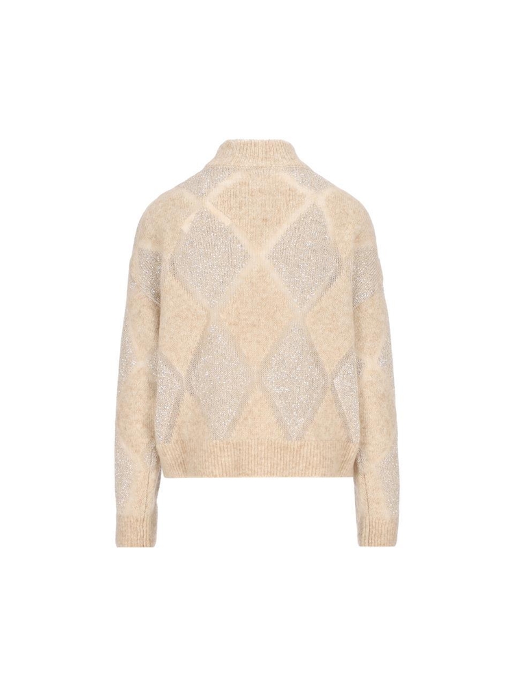 브루넬로쿠치넬리 FW24 Brunello Cucinelli Sweaters MCM518804CQK82 BEIGE+STRACCIATELLA+SEASHELL