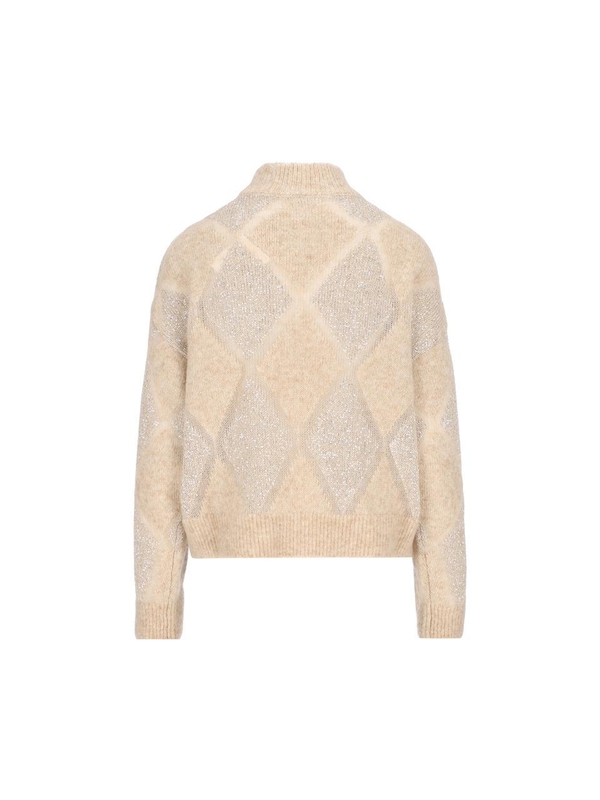 브루넬로쿠치넬리 FW24 Brunello Cucinelli Sweaters MCM518804CQK82 BEIGE+STRACCIATELLA+SEASHELL