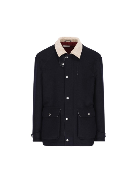 브루넬로쿠치넬리 FW24 Brunello Cucinelli Jackets MY4416382CO152 NAVY/ANTRACITE+RUBINO