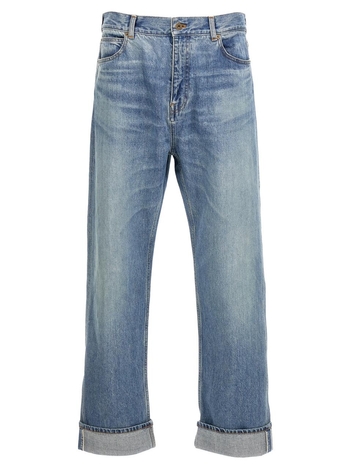 로에베 FW24 Straight Leg jeans H526Y11W185570 Light Blue