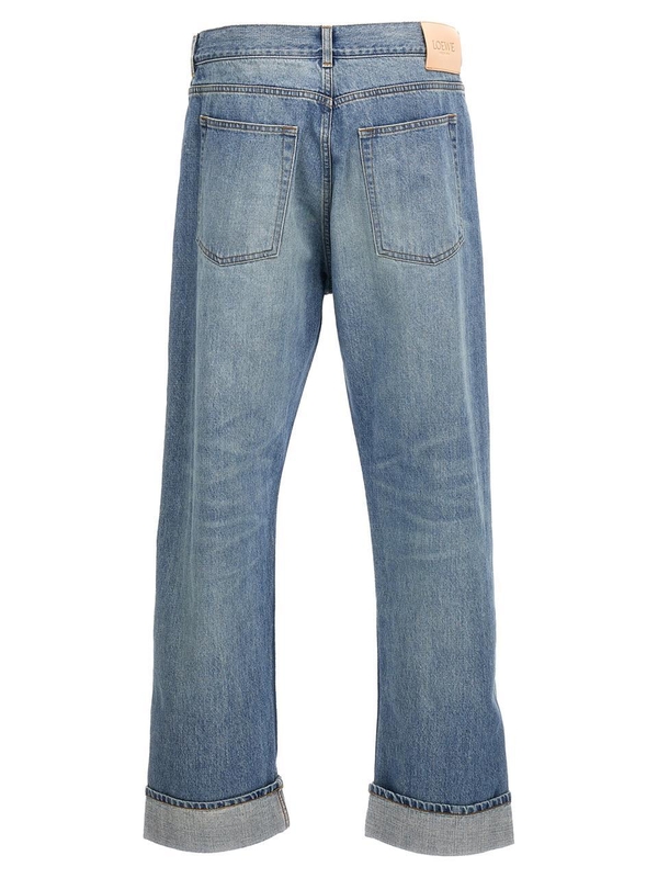 로에베 FW24 Straight Leg jeans H526Y11W185570 Light Blue