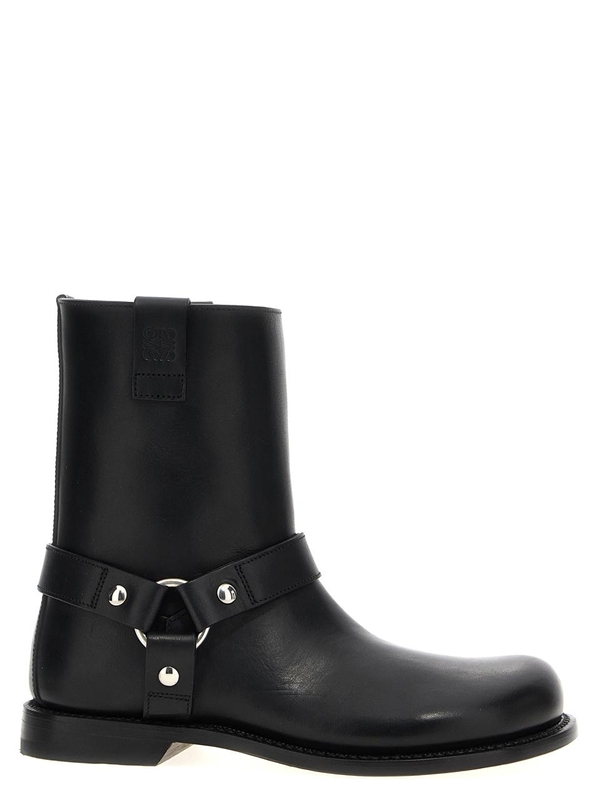 로에베 FW24 Campo Biker ankle boots L815285X951100 Black  