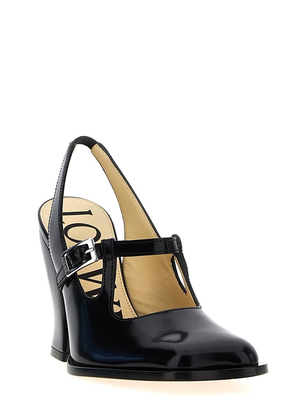 로에베 FW24 Onda slingback L814462X031100 Black  