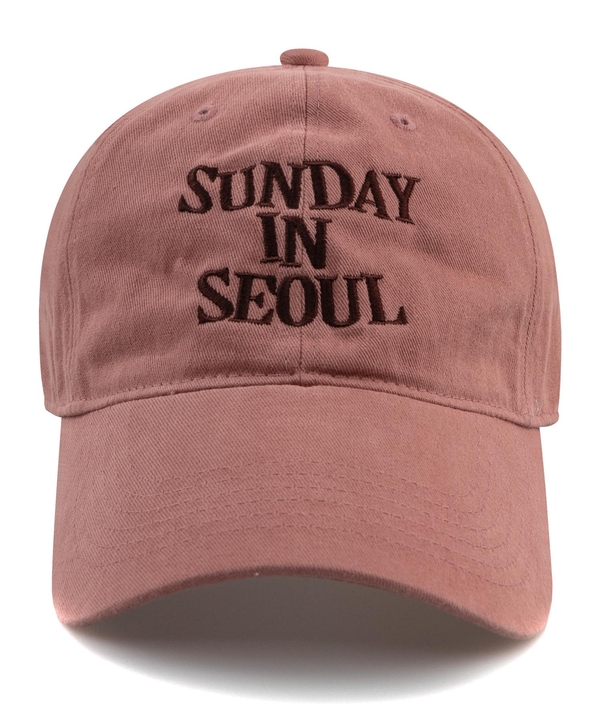 SUNDAY IN SEOUL 코튼 피치 볼캡-핑크