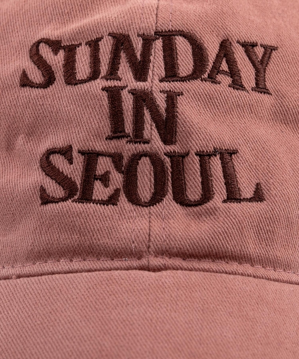 SUNDAY IN SEOUL 코튼 피치 볼캡-핑크