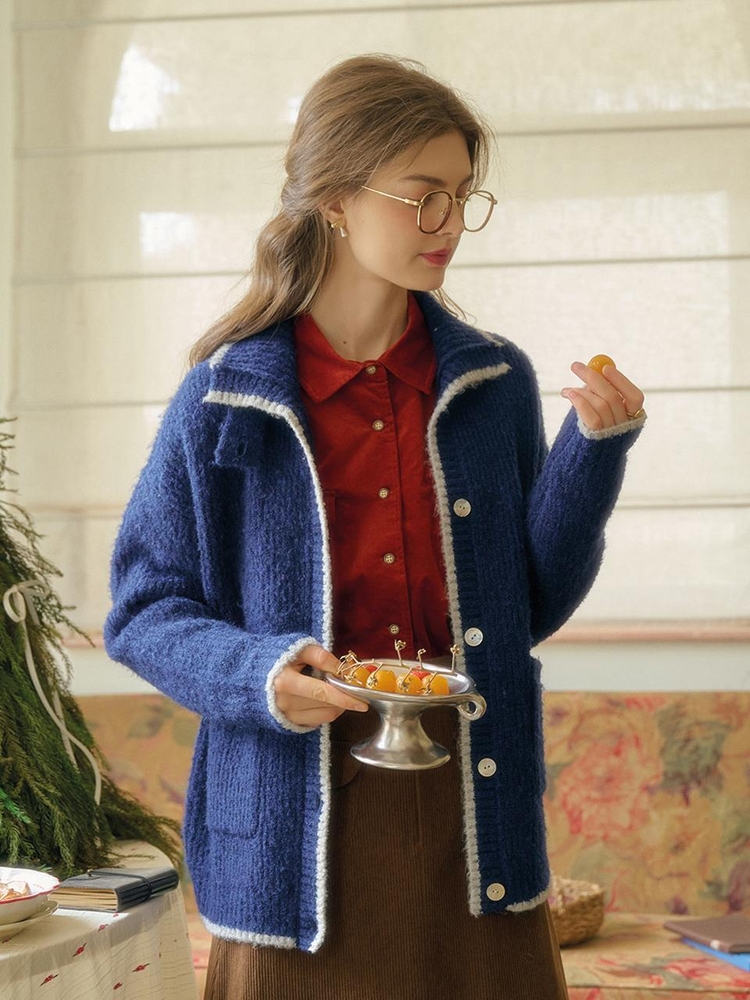 01/15 예약배송_SR_Double pocket loose cardigan_NAVY