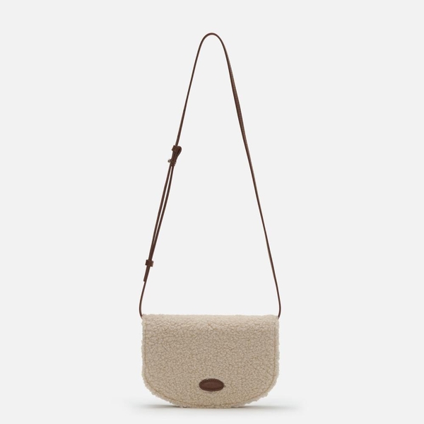 Mini Saddle bag Fluffy Beige