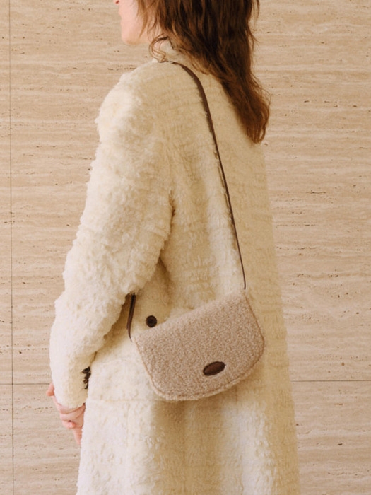 Mini Saddle bag Fluffy Beige