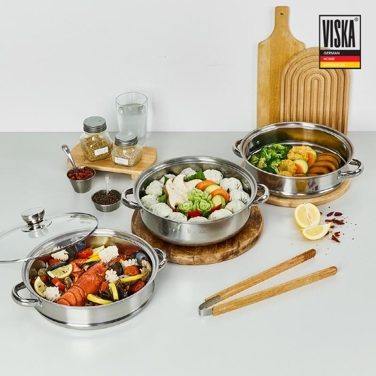 [VISKA] 비스카 마이키친 3단 찜전골냄비 VK-MG300S