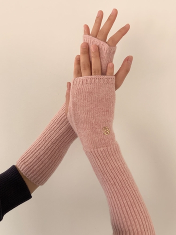 Cashmere hand warmer (Melange Pink)