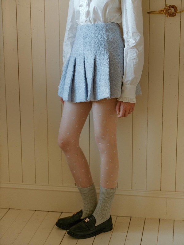 1/2일 예약배송 Cest_Woolen pleated skirt